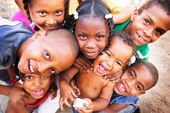 a group of smiling children