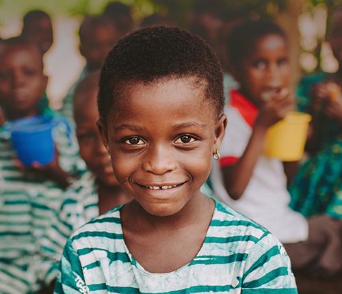 A girl smiling for the camera