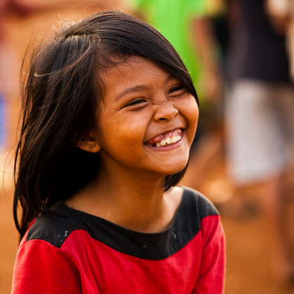 a girl smiling