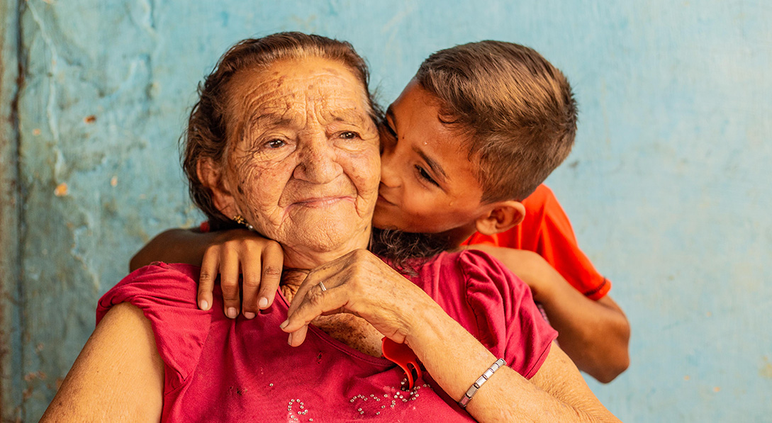 Eduardo and his foster mother