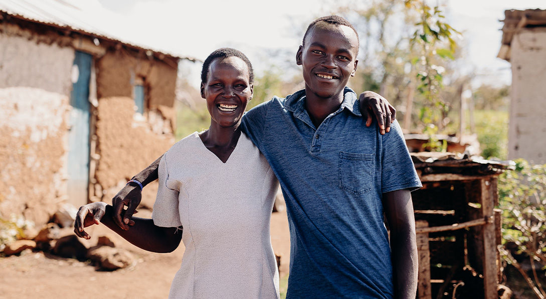 Maisha with his mother, Tabitha.