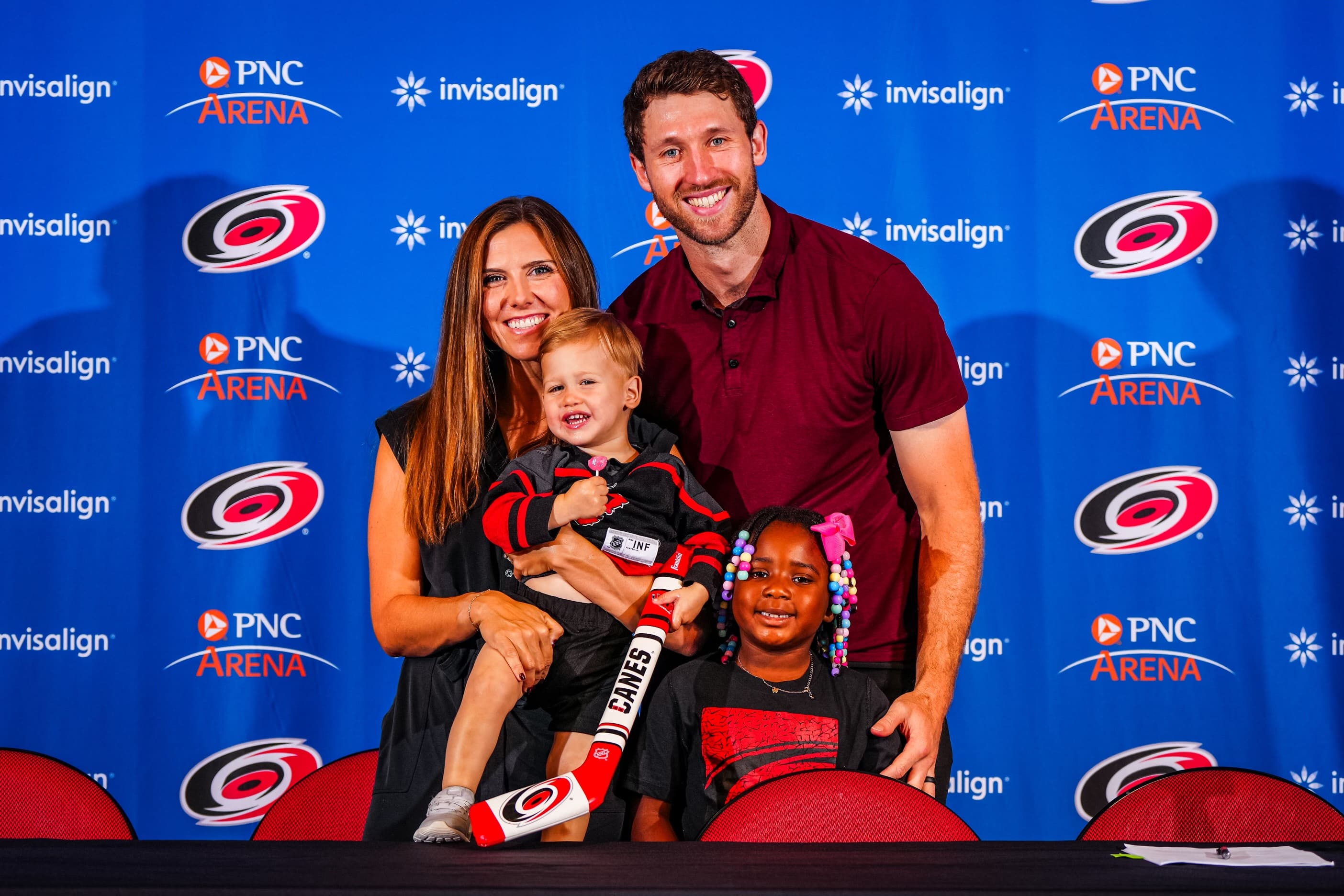 Jaccob Slavin and his wife Kylie Slavin have pledged to match up to $500,000