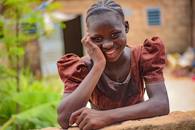 A smiling girl