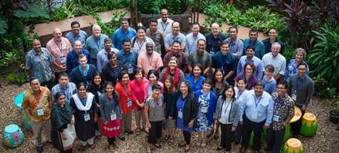 Group of employees smiling