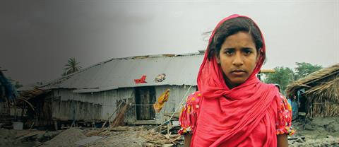 A girl standing outside