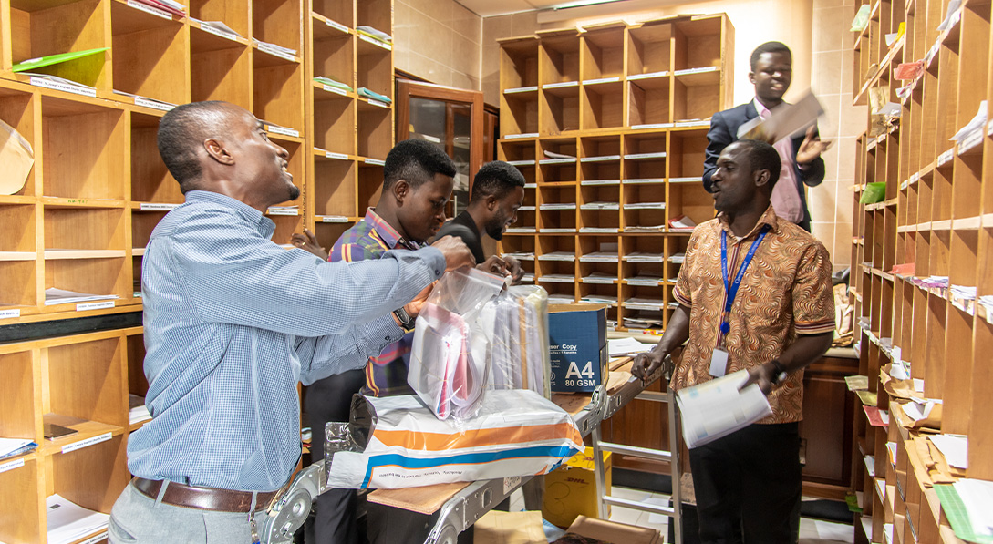 staff work to get letters ready