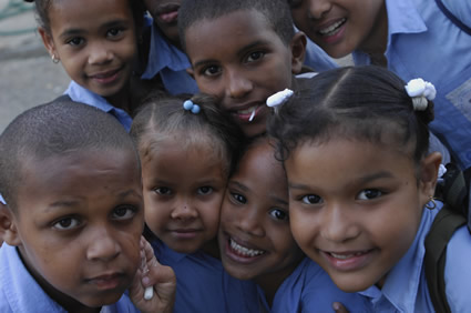 a group of smiling children