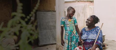 a woman and her granddaughter